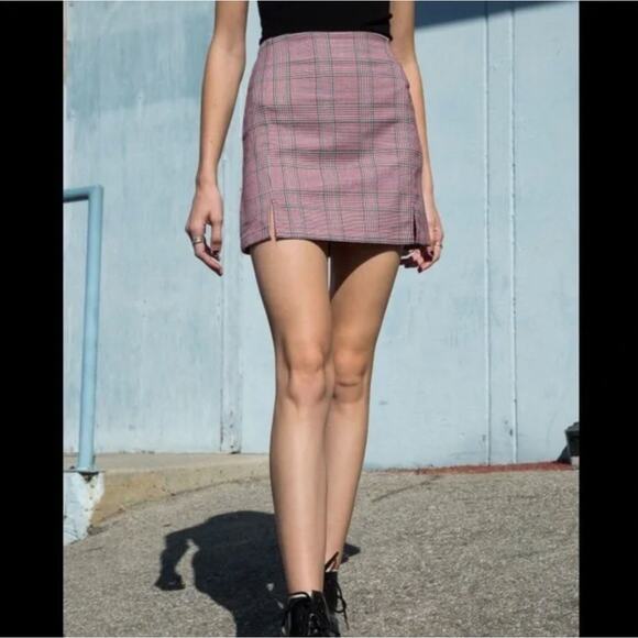 John Galt Brandy Melville Plaid Cara Mini Skirt Size O/S Preppy Clueless 90s Y2K - Picture 1 of 10